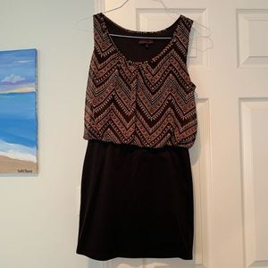 Material Girl Print Dress Black & Pink *Like new; only wore 1x*